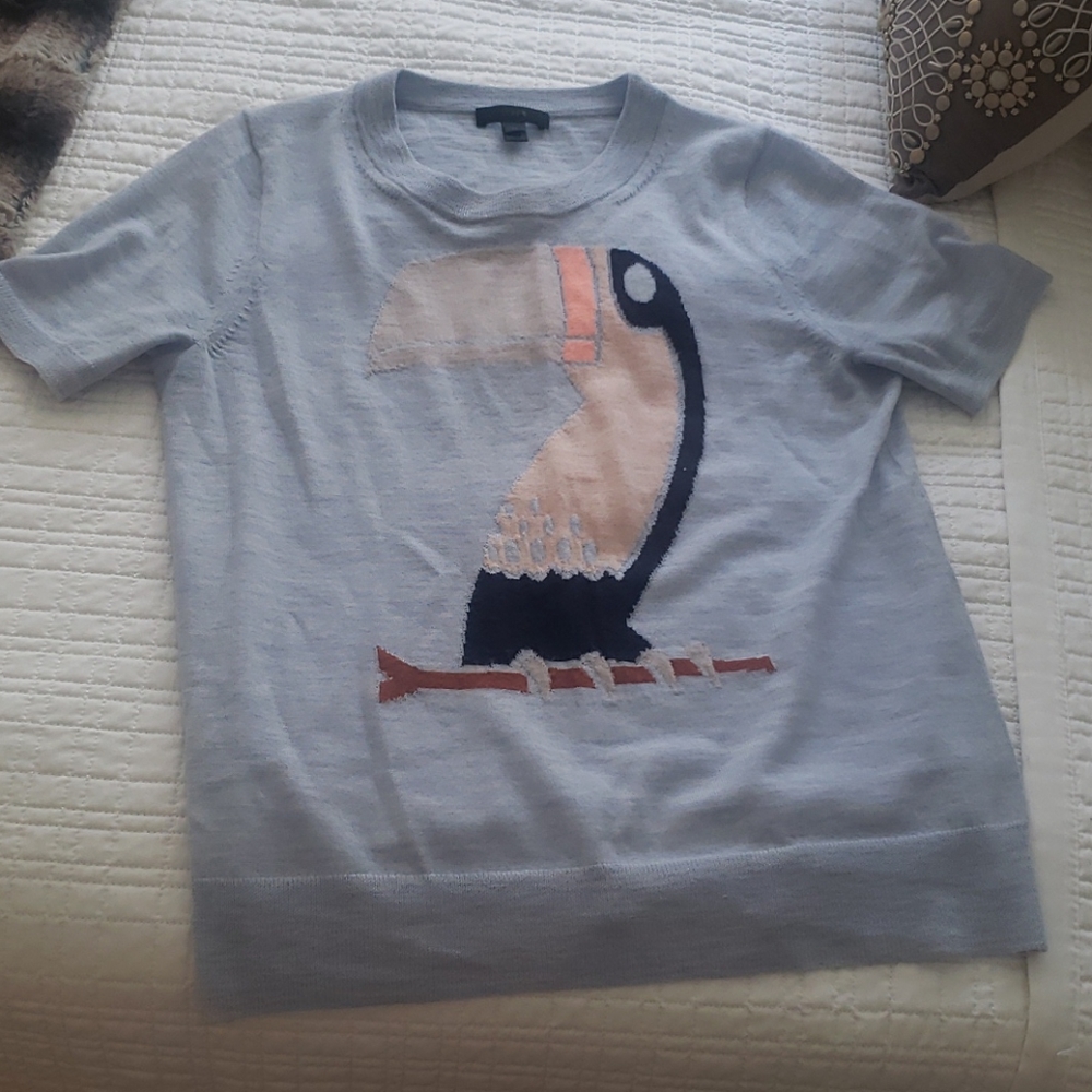 Jcrew toucan lightweight sweater top